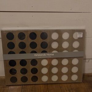 Kirklands Wooden Connect Four Game - Black and White